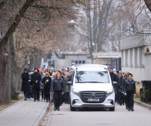 Barbara Wrzesińska na pogrzebie Agnieszki Maciąg