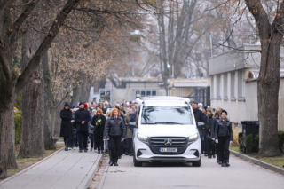 Barbara Wrzesińska na pogrzebie Agnieszki Maciąg