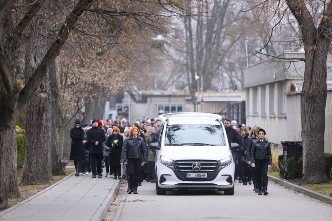 Barbara Wrzesińska na pogrzebie Agnieszki Maciąg