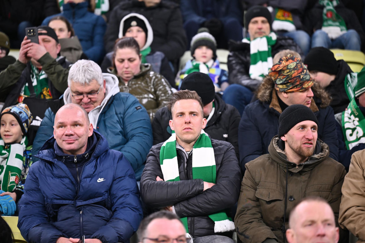 Lechia Gdańsk - Jagiellonia Białystok: Zdjęcia kibiców i zawodników z meczu 24. kolejki PKO BP Ekstraklasy