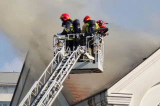 Pożar poddasza w domu jednorodzinnym na Bielanach