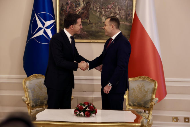 Rutte na spotkaniu z Nawrockim