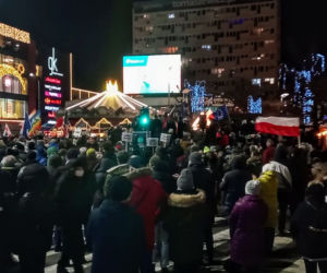 Protest Wolne media w Szczecinie