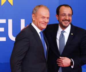 Donald Tusk  podczas nieformalnego szczytu Rady Europejskiej w Nikozji