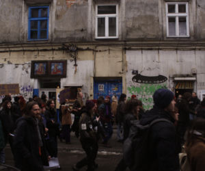 Protesty na krakowskim Kazimierzu w obronie kamienic