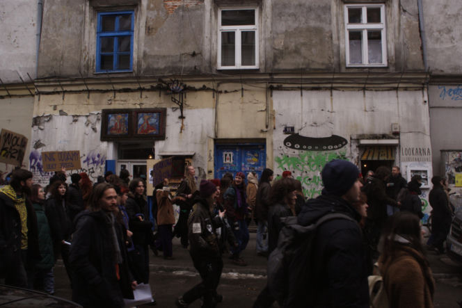 Protesty na krakowskim Kazimierzu w obronie kamienic