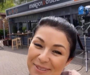 Na planie M jak miłość. Katarzyna Cichopek