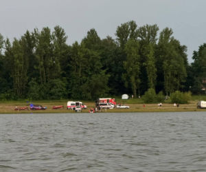 Akcja ratunkowa na zalewie Mietkowskim