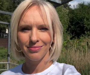 M jak miłość po wakacjach. Dorota (Iwona Rejzner) na planie