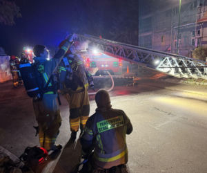 Pożar w szpitalu w Elblągu