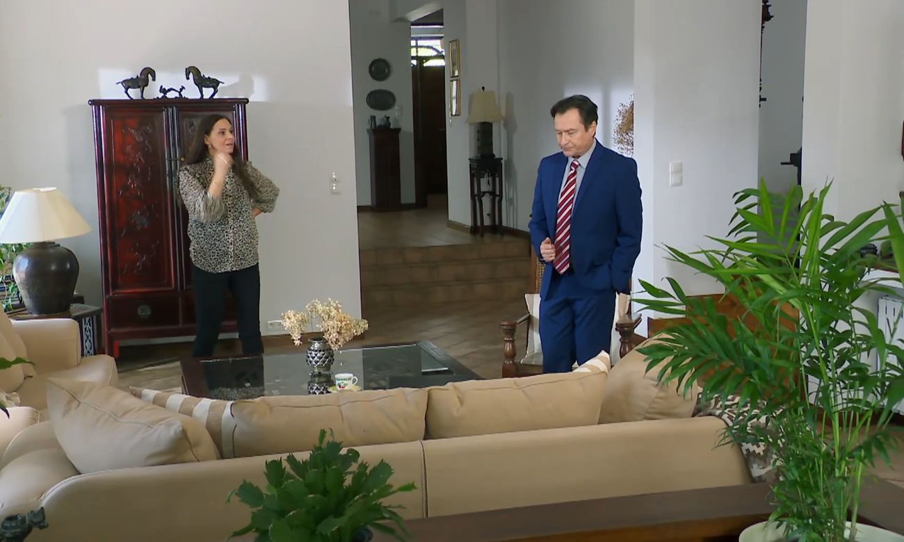 Na Wspólnej odc. 3448. Wanda Cielecka (Agnieszka Korzeniowska), Rafał Cielecki (Jacek Kawalec)
