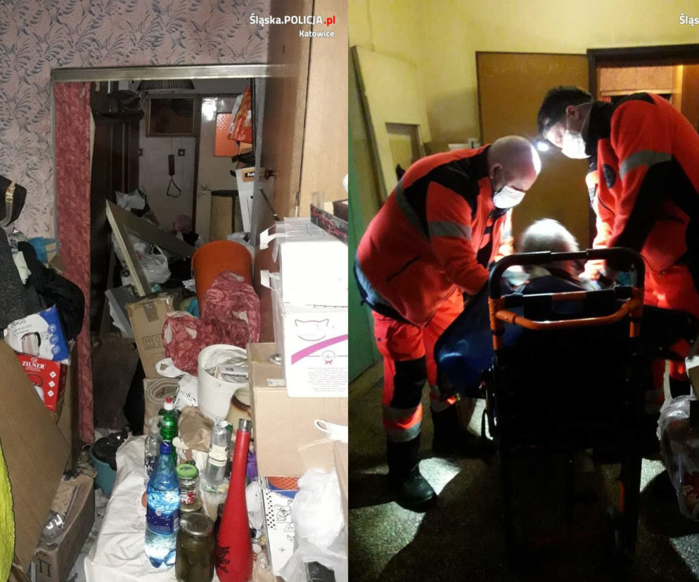 Schorowana seniorka kilka dni leżała na podłodze przysypana śmieciami