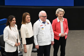 Uroczystość wręczenia Europejskich Orderów Zasługi