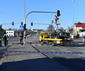 Raper roztrzaskał sie na słupie