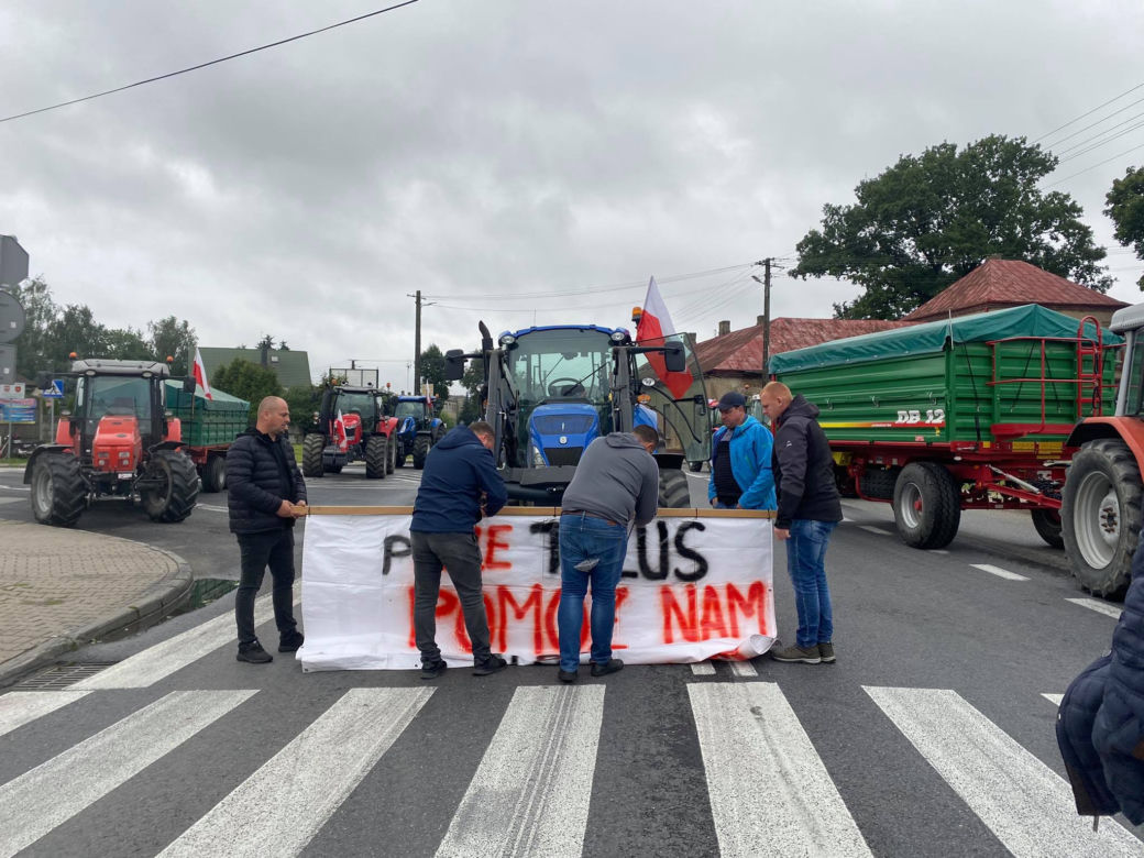 Protest rolników w Łódzkiem 24.08