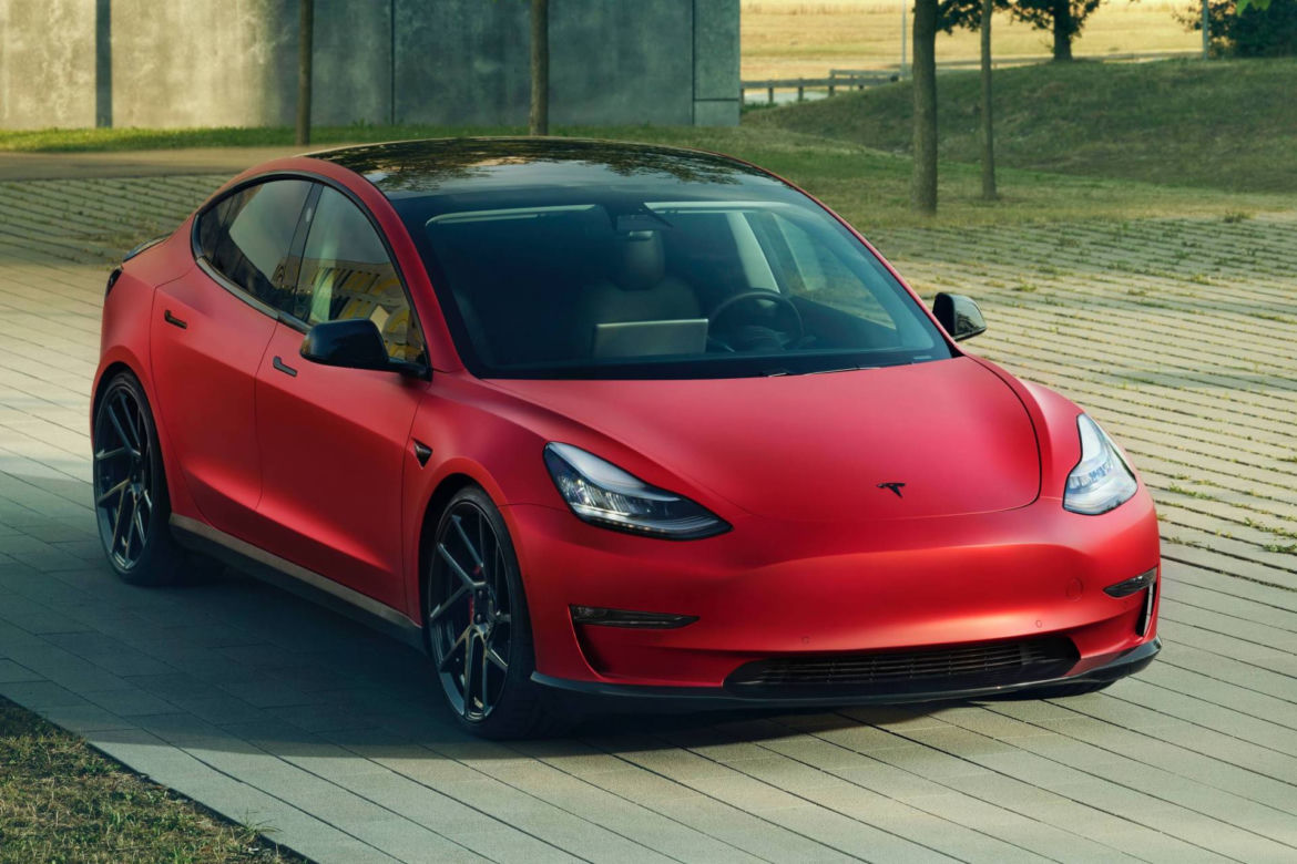 Tesla Model 3 po tuningu Novitec