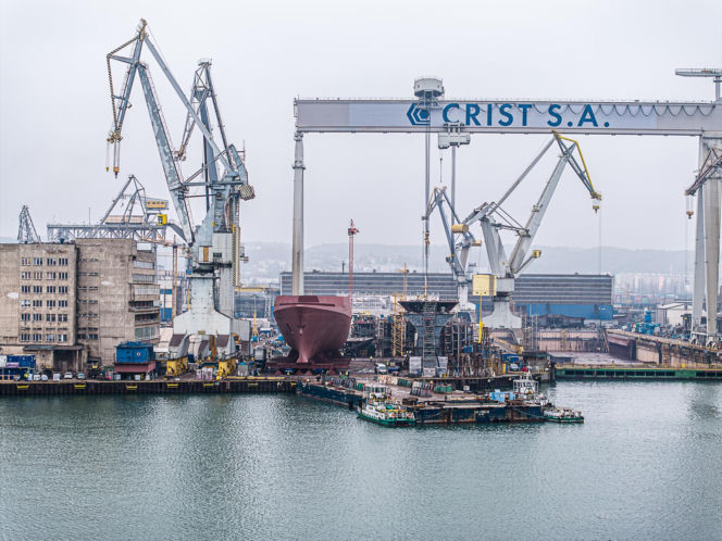 Transport bloku dziobowego pierwszej fregaty programu Miecznik - przyszłego ORP Wicher