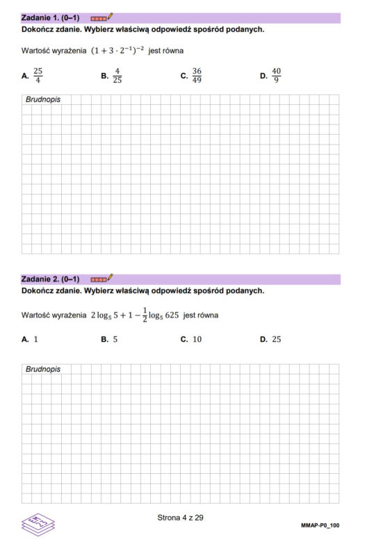 Matura próbna 2023 - Matematyka., arkusze zadań