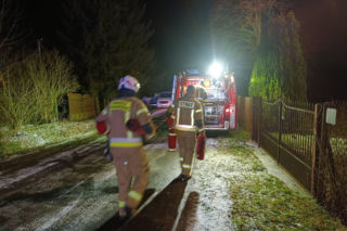 Pożar budynku w miejscowości Bartoszówka w powiecie grodziskim