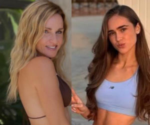 Śliczna Anastazja Kuś i jej piękna mama w króciutkich szortach. Góra też mocno odsłonięta!