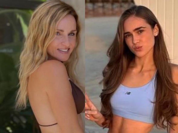 Śliczna Anastazja Kuś i jej piękna mama w króciutkich szortach. Góra też mocno odsłonięta!