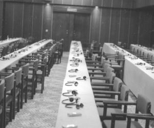 Kongres Intelektualistów w Obronie Pokojowej Przyszłości Świata w Hotelu Victoria w Warszawie