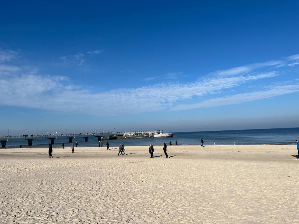 Plaża w Kołobrzegu zimą