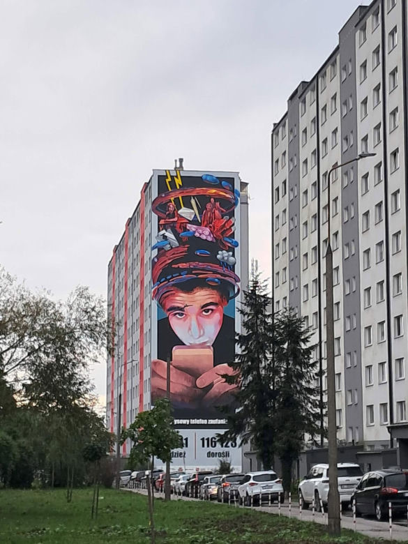 Ogromny mural w Skarżysku-Kamiennej
