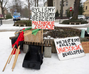 Protest mieszkańców Osiedla Maltańskiego