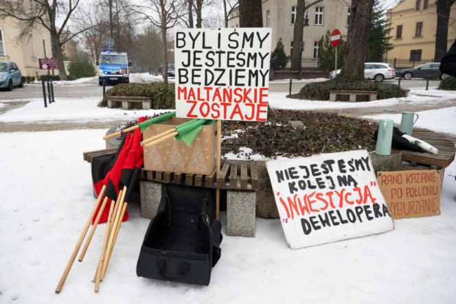 Protest mieszkańców Osiedla Maltańskiego