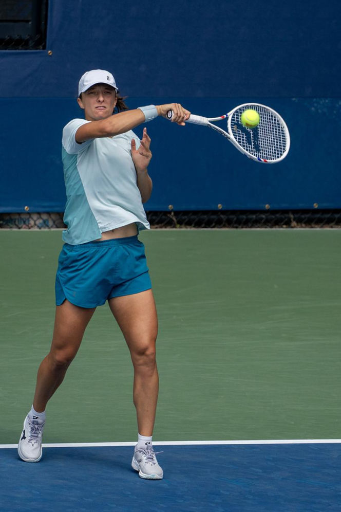 Trening Igi Świątek na US Open