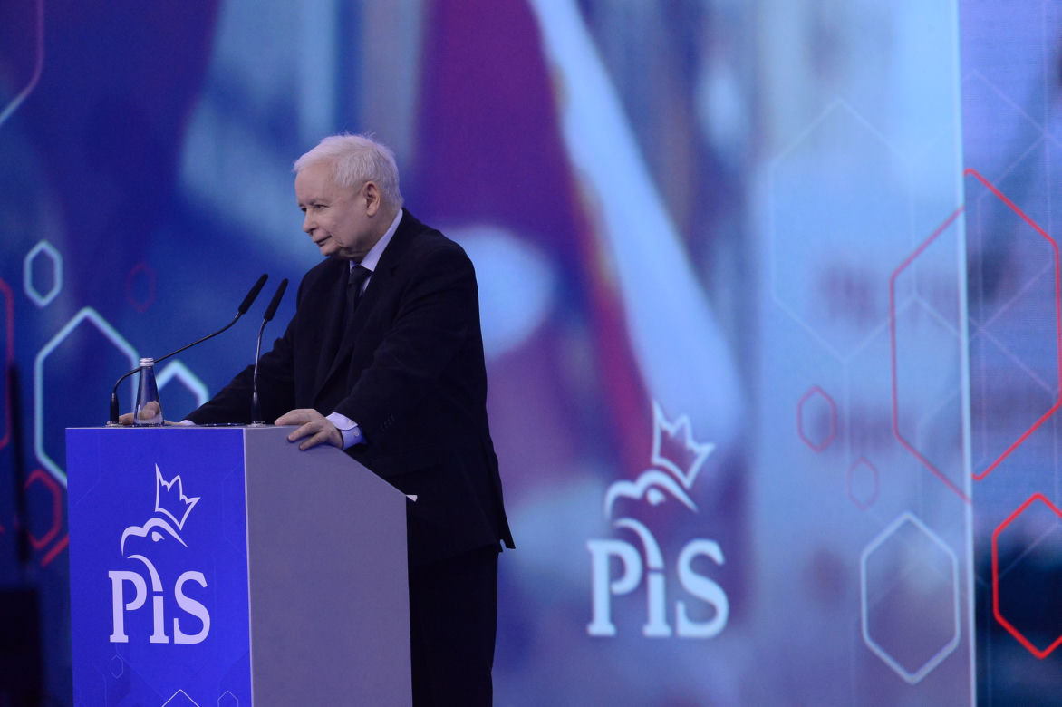 Jarosław Kaczyński na konwencji programowej PiS