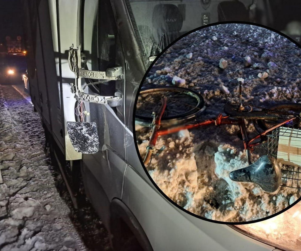 Nocą bez świateł jechał na rowerze, dla kierowców był niemal niewidoczny. Groźny wypadek w Somiance