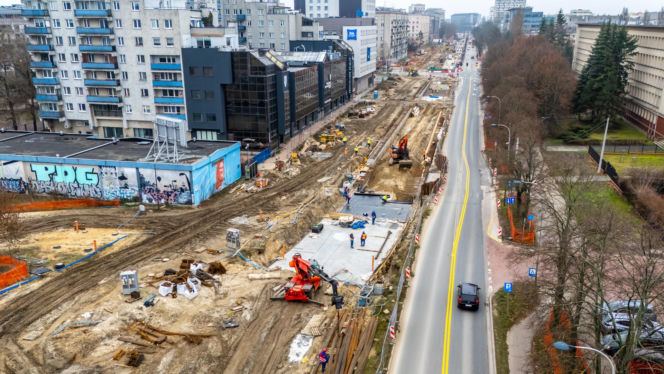 Tramwaj do Dworca Zachodniego w Warszawie - grudzień 2025