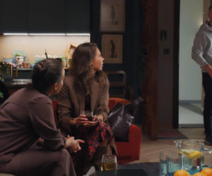 M jak miłość odc. 1917. Magda (Anna Mucha), Paulina Lipska (Maria Wieczorek), Andrzej Budzyński (Krystian Wieczorek)