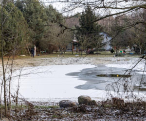 Wiktorek wpadł z mamą do stawu