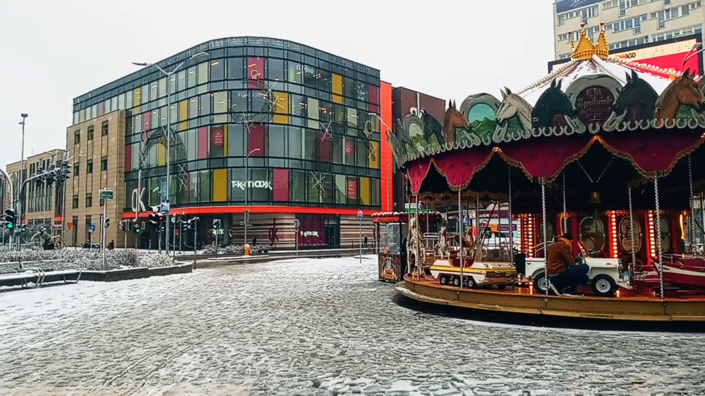 Pierwszy śnieg w Szczecinie