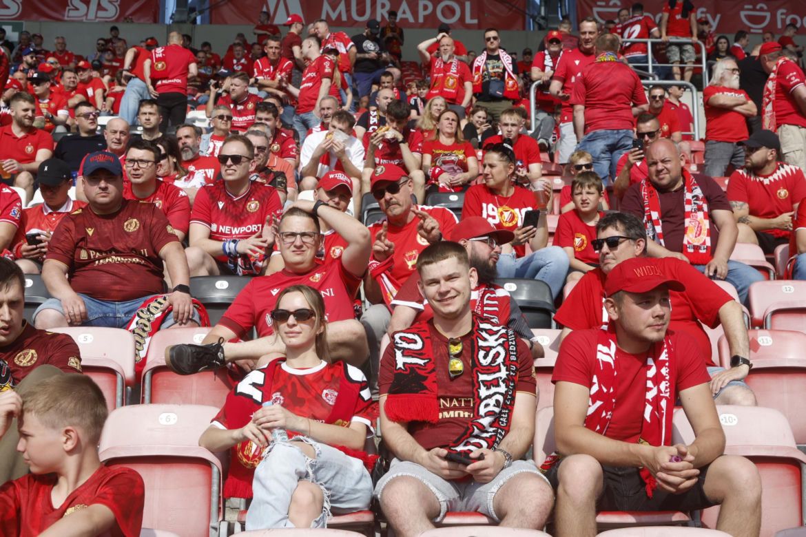 Kibice na meczu Widzew Łódź - Piast Gliwice