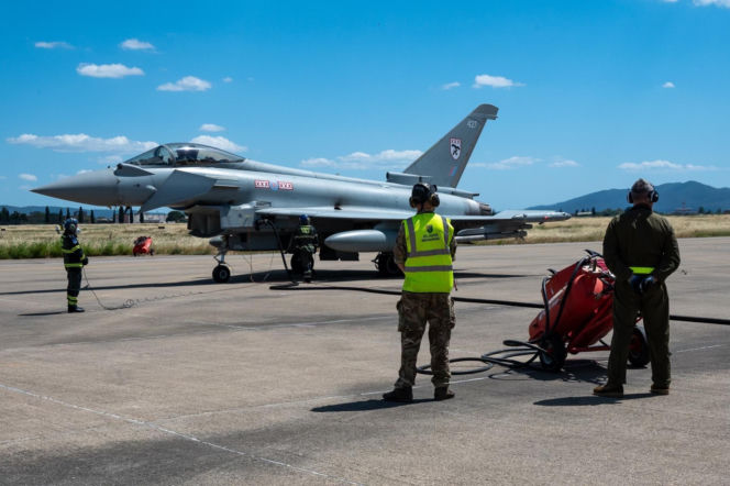 Myśliwiec Eurofighter Typhoon GR4 z 12. Eskadry RAF
