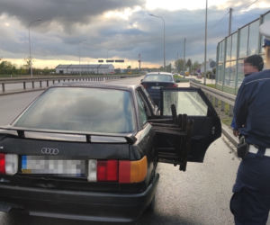 Przewoził rusztowanie swoim Audi