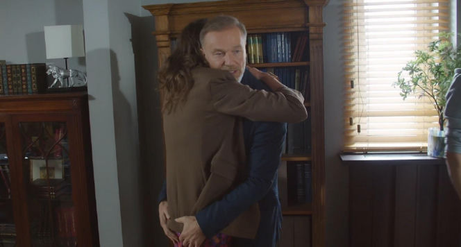 M jak miłość kulisy serialu. Paulina Lipska (Maria Wieczorek), Andrzej Budzyński (Krystian Wieczorek)