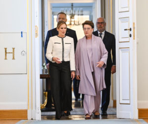 Pożegnalna wizyta prezydneta Estonii w Polsce. Pierwsza dama Marta Nawrocka olśniewała w Belwederze