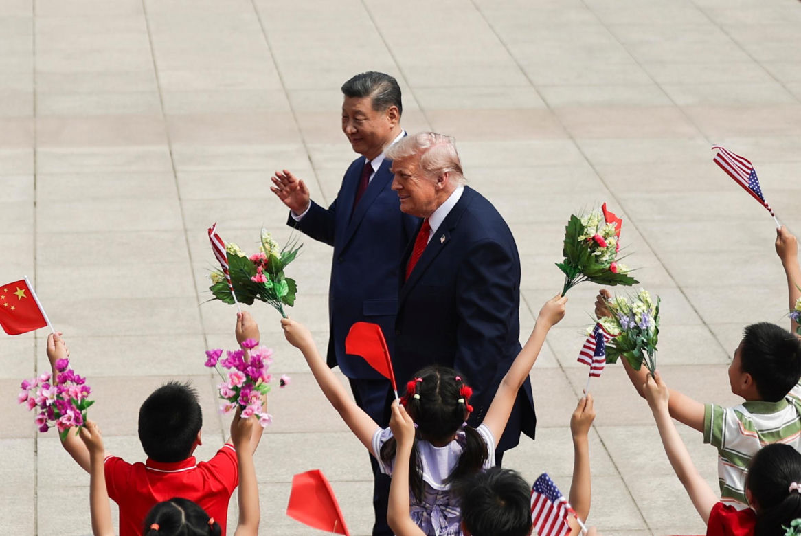 Trump w Chinach! Zobacz spotkanie. "Wielki przywódca, fantastyczna przyszłość"