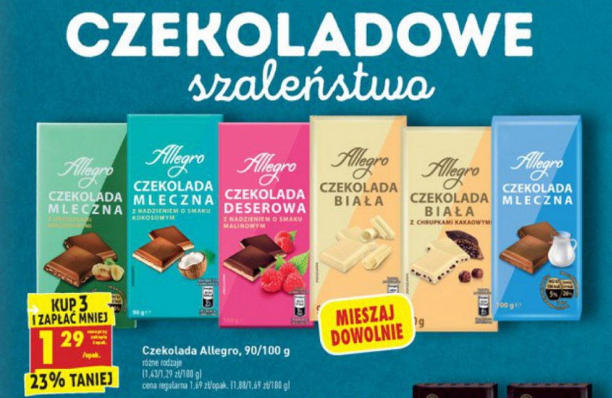 czekolada 1,29 zł