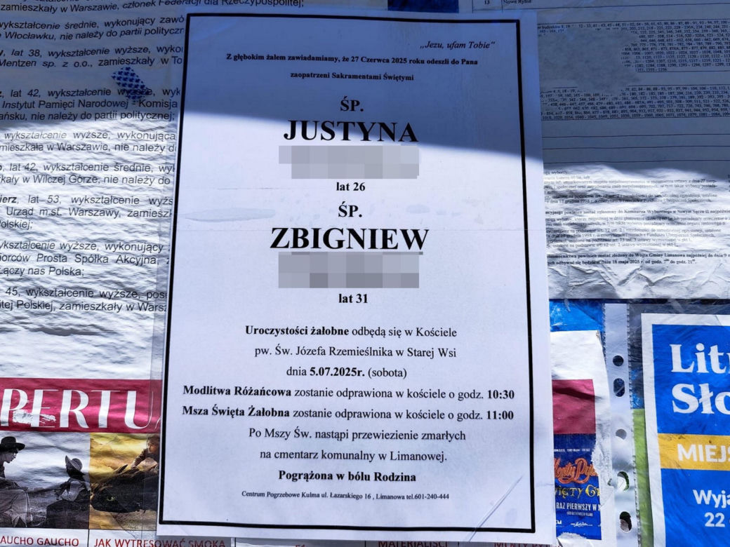 Tragedia w Starej Wsi. Pogrzeb Justyny i Zbigniewa