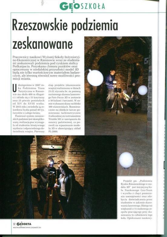 Skanowanie rzeszowskich podziemi