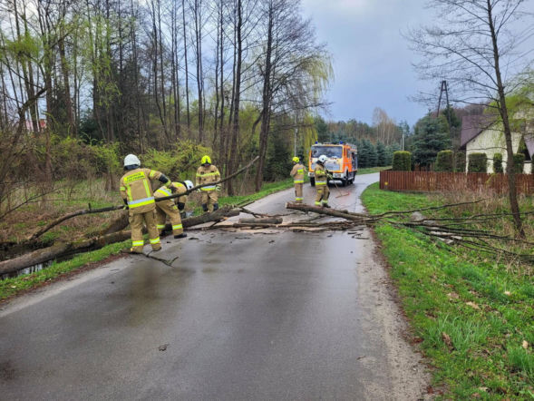 Setki interwencji strażaków w świąteczny poniedziałek. Pogoda nie odpuszcza