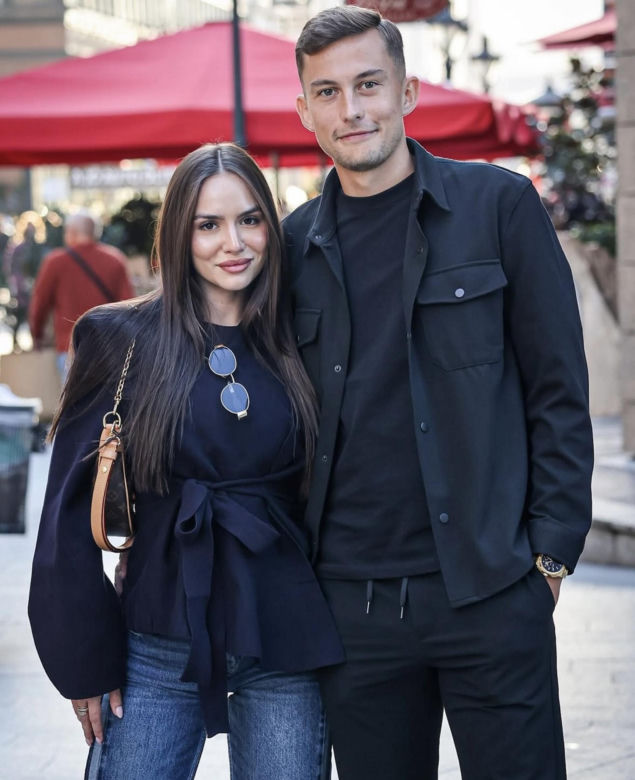 Bartłomiej Wdowik z dziewczyną 