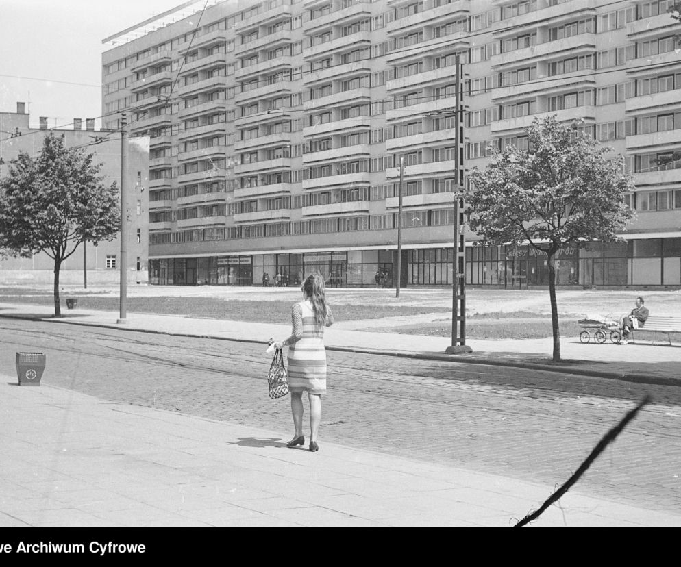 Skrzyżowanie al. Wyzwolenia i ul. Malczewskiego w Szczecinie w 1969 roku
