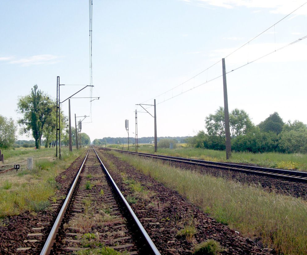 Mężczyzna próbował ukraść elementy trakcji kolejowej